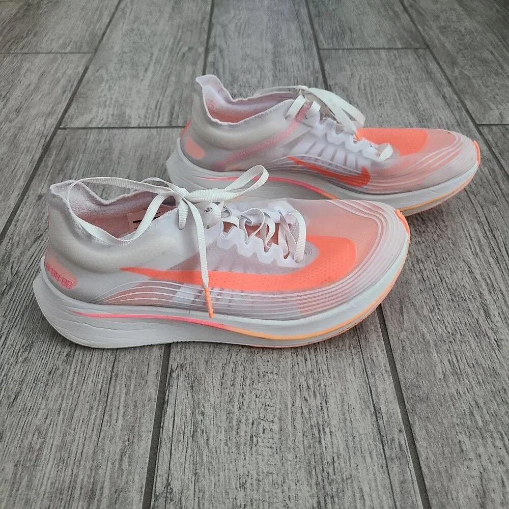 Nike React Element Women's Translucent Orange White Running Sneakers Size 8